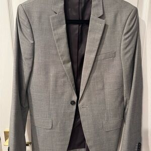 Men's TopMan Gray Blazer